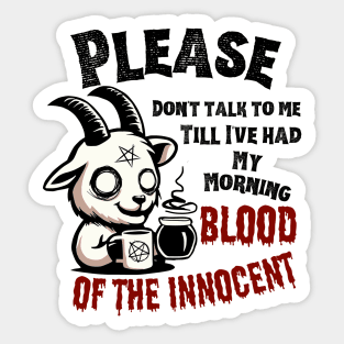 Morning Blood of the Innocent (light) Sticker